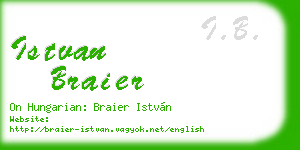istvan braier business card